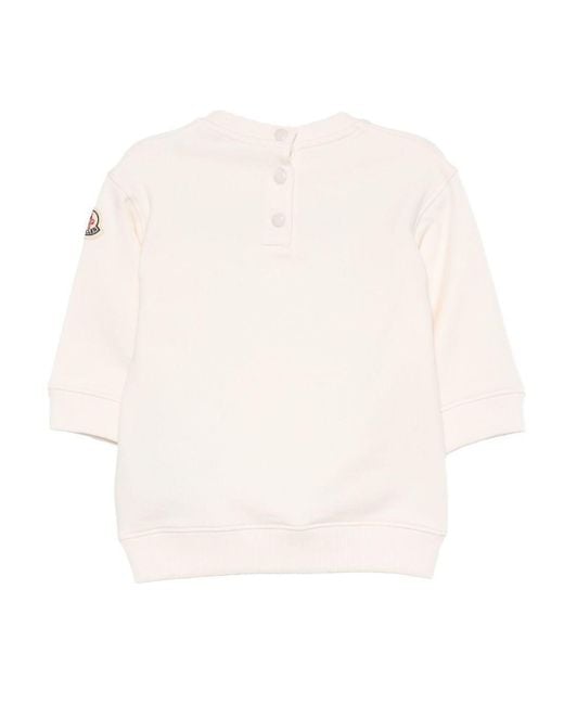 Moncler White Enfant Dress Cotton; Elastane