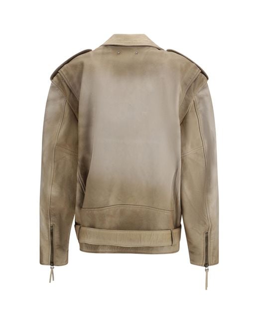 Golden Goose Deluxe Brand Natural Journey Leather Jacket Buffalo