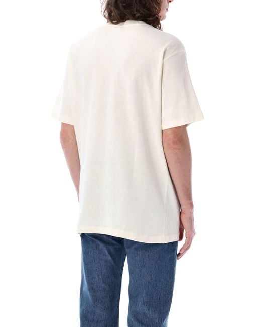 Filson White Embroidered Pocket T-Shirt for men