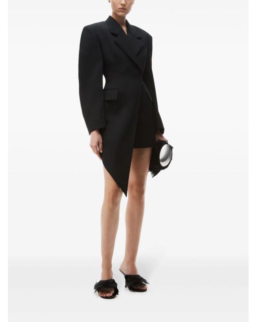 Alexander Wang Black Asymmetric Wool Blazer