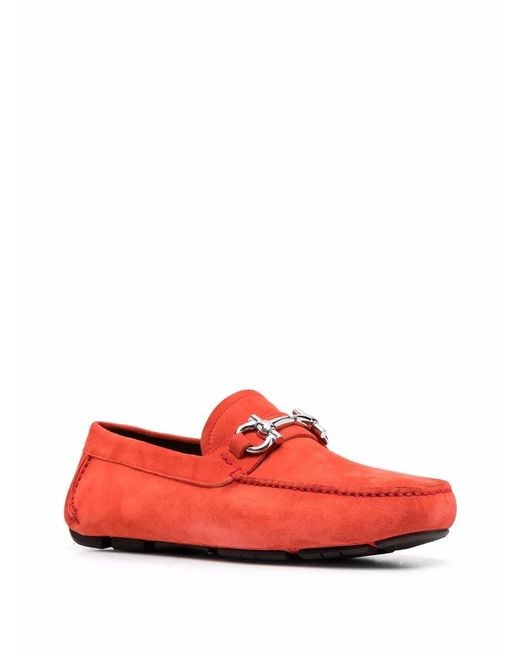 Ferragamo Red Parigi Eco Driver Shoes for men