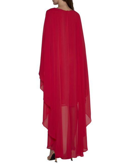 Talbot Runhof Red High-low Cocktail Dress