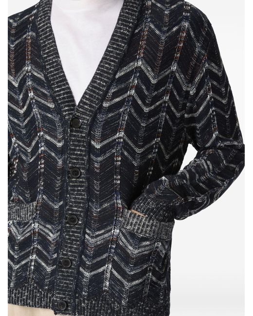 Missoni Black Cardigan V-Neck Cotton Cardigans for men