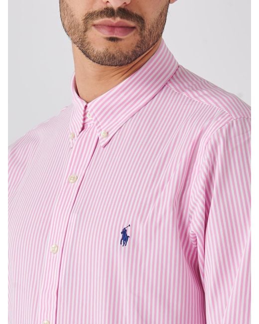 Polo Ralph Lauren Pink Long Sleeve Sport Shirt Shirt for men