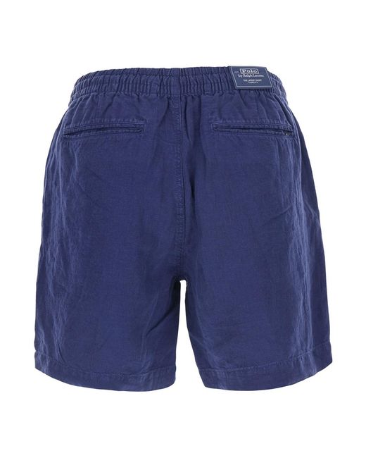 Polo Ralph Lauren Blue Bermuda Shorts Linen for men