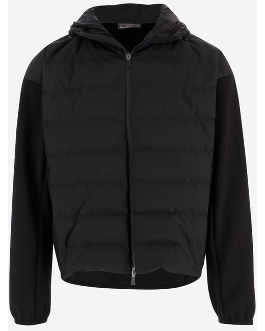 Herno Black Padded Jacket With Hood for men