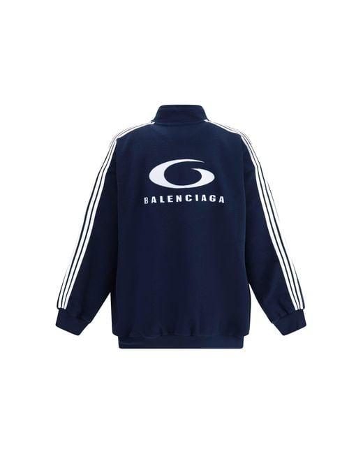 Balenciaga Blue Loop Sports Icon Zip Jacket for men