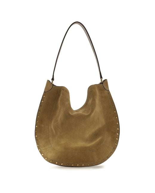 Isabel Marant Metallic Oskan Soft Shoulder Bag Calf Leather Bos Taurus