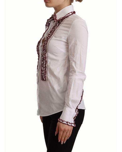 Dolce & Gabbana Multicolor Elegant Cotton Long Sleeve Polo Top