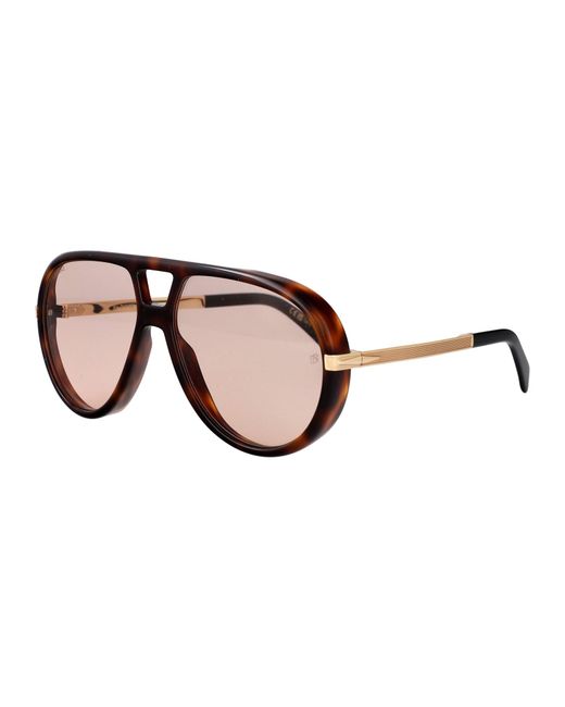 David Beckham Brown Acetate Sunglasses for men