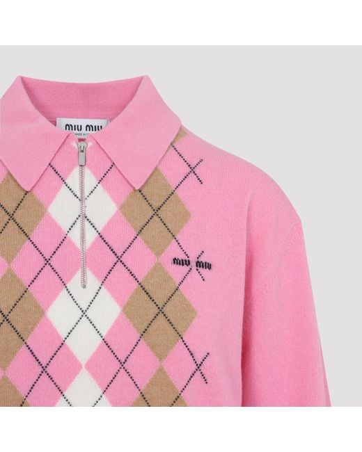 Miu Miu Pink Cashmere Pullover