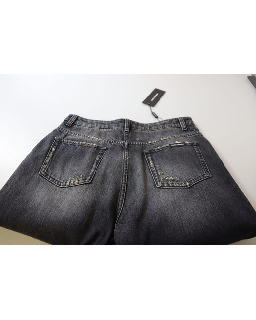 Dolce & Gabbana Black Distressed Jeans Ripped
