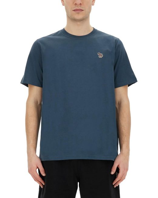 Paul Smith Blue Zebra T-Shirt for men