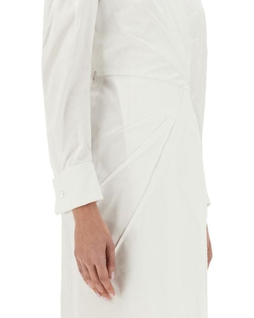Max Mara White Dress Balzac Cotton