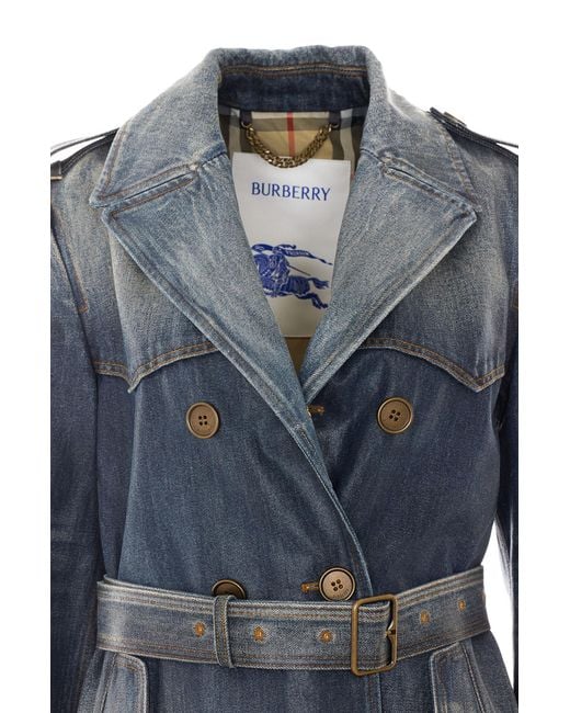 Burberry Blue Jackets Polyester