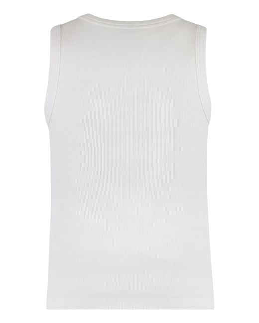 McQ Alexander McQueen White Tank Top Cotton Vests & Tops