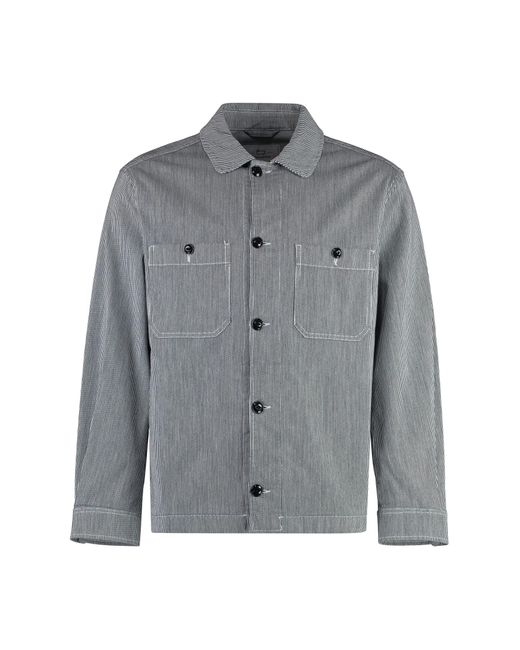 Woolrich Gray Cotton Overshirt for men