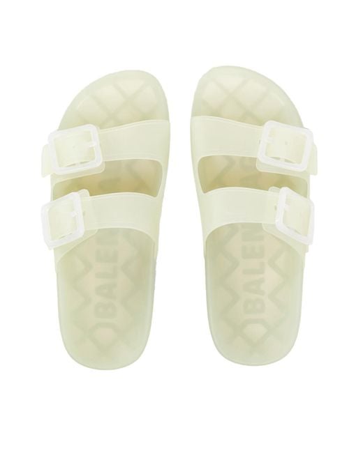 Balenciaga White Mallorca Platform Sandals Shoes