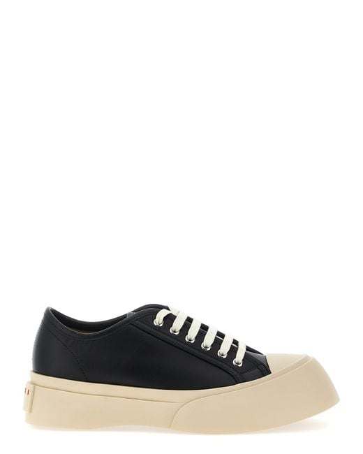 Marni White Calfskin Low Top Sneakers for men
