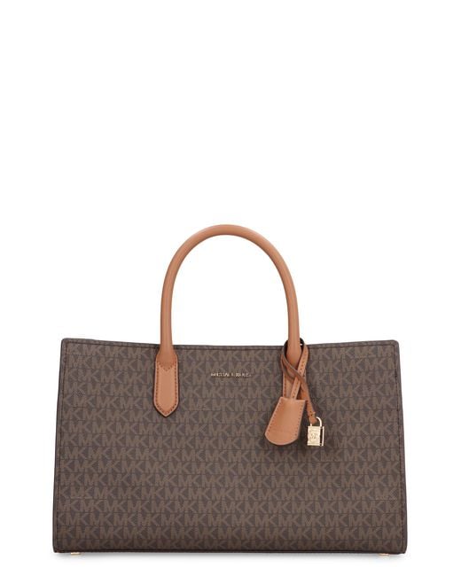 MICHAEL Michael Kors Brown Handbag Scarlett Printed Canvas-Acorn Pvc Handbags