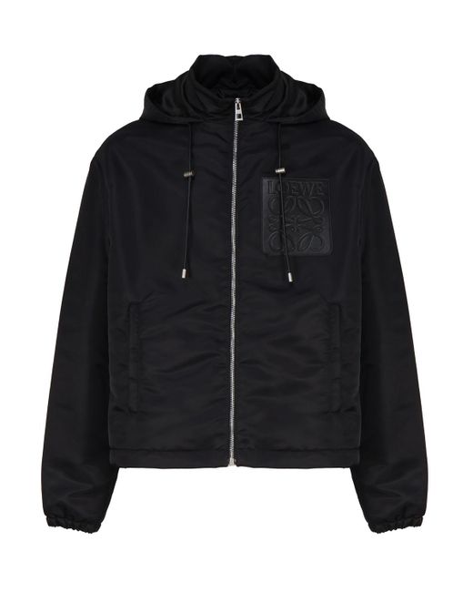 Loewe Black Hooded Padded Jacket for men