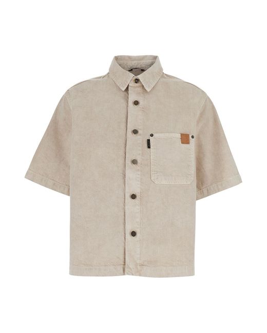 Haikure Natural Shirt With Classic Collar