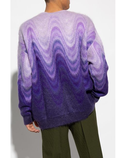Etro Purple Crewneck Sweater for men