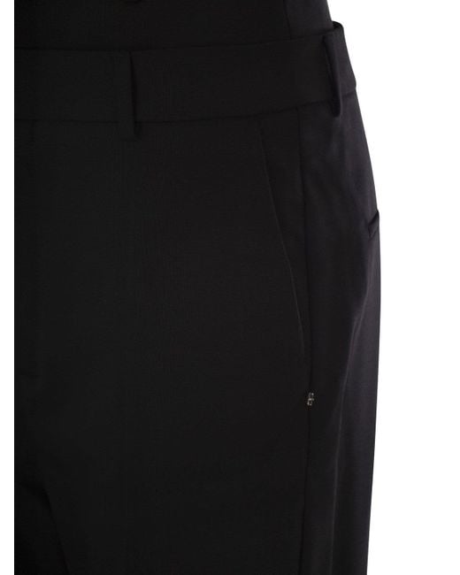 Sportmax Black Lince Flare Trousers With Customised Double Belt