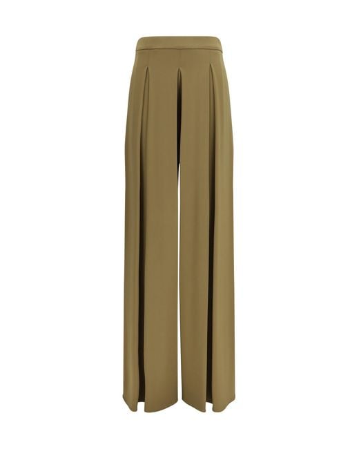 Max Mara Pure Green Viscose Technical Jersey Pants Viscose; Polyamide; Elastane