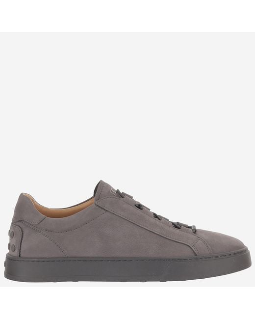 Tod's Gray Sneakers Suede Trainers for men