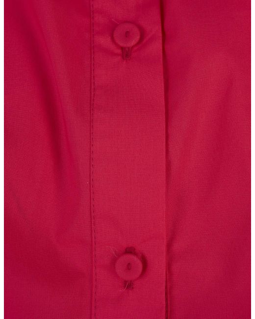 ALESSANDRO ENRIQUEZ Red Popelin Shirt With Knot