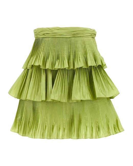 Valentino Garavani Green Skirt Velentino Taffetà