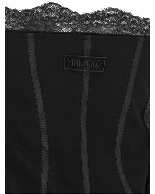 The Attico Black Polyamide Short Dress