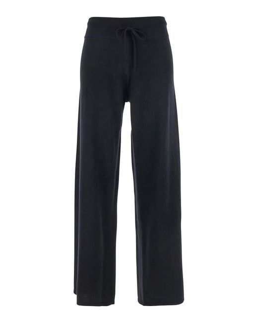 Lisa Yang Blue Trousers Sofi Cashmere Knitted