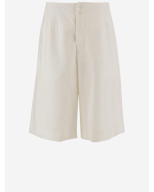 Jacquemus White Short Trousers Moisson Wool for men