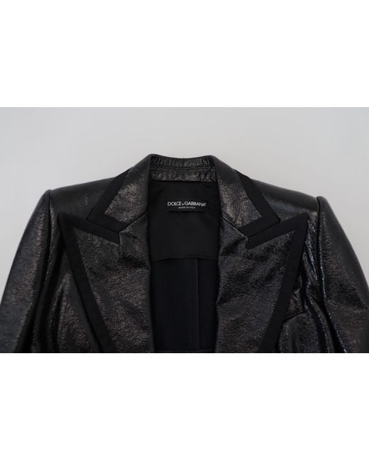 Dolce & Gabbana Black Elegant Cropped Designer Jacket