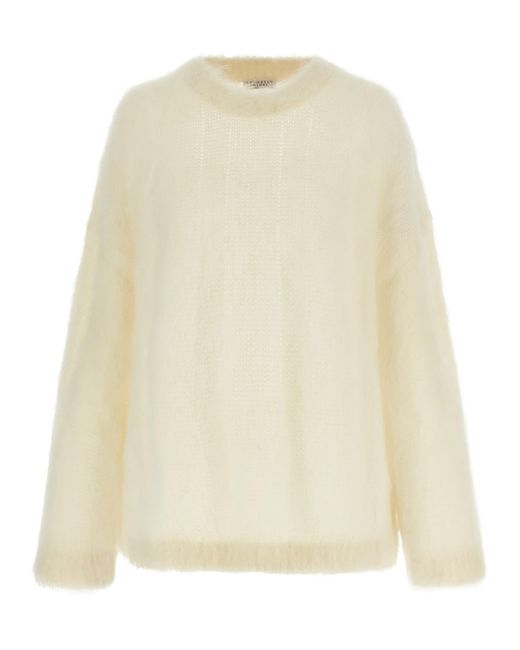Brunello Cucinelli Natural Mohair Silk Sweater