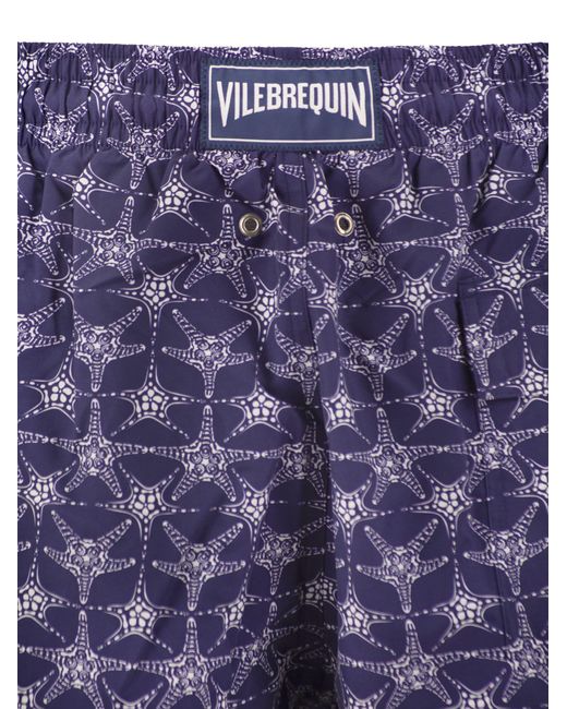 Vilebrequin Blue Star Patterned Beach Shorts for men