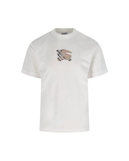 Burberry White Ekd T-Shirt for men