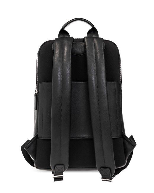 Giorgio Armani Black Backpack With Logo for men