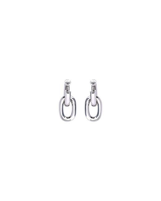 Rabanne White Silver Resin Earrings