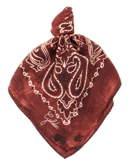 Golden Goose Deluxe Brand Pink Paisley Scarf