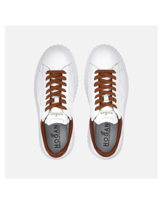 Hogan Multicolor Sneakers H-stripes White Beige for men