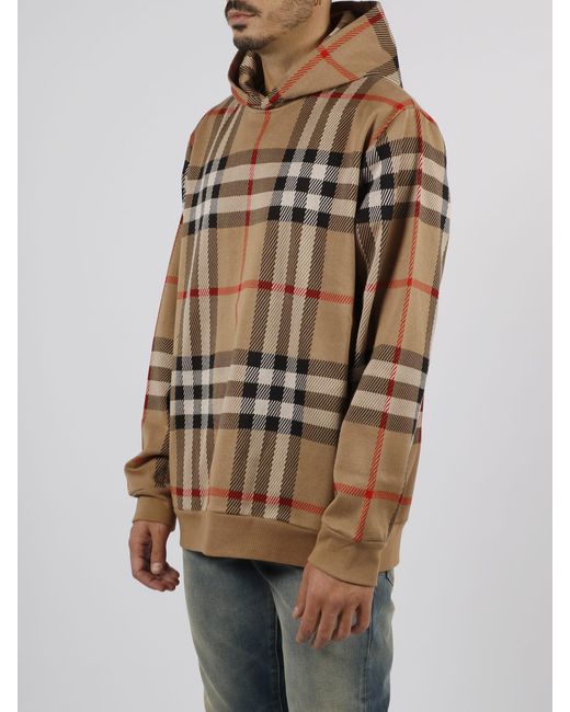 Burberry Ferryton Check Cotton Jacquard Hoodie in Brown for Men Lyst UK