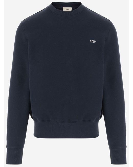 Autry Blue Cotton Sweatshirt Sweatshirts for men