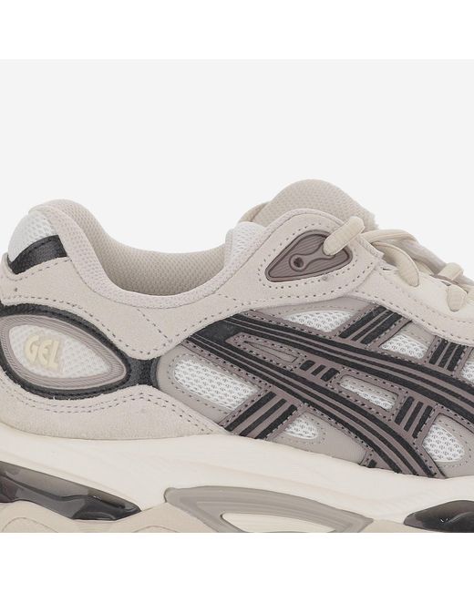 Asics Gray Sneakers Gel-Nyc 12.1 Leather And Textile Trainers