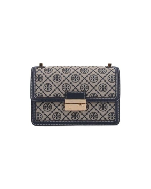Tory Burch Gray 'T Monogram' Shoulder Bag