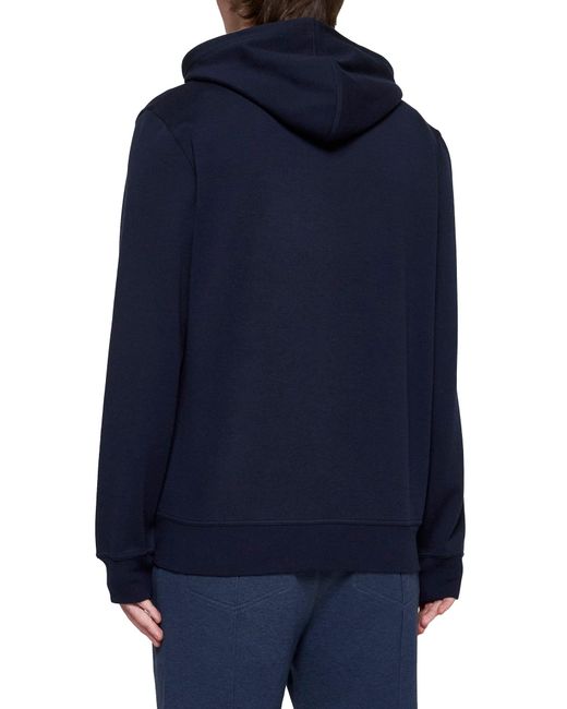Brunello Cucinelli Blue Cotton-Blend Zip-Up Hoodie for men