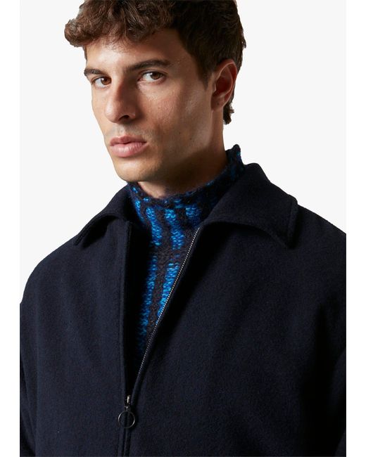 Doppiaa Blue Aartemide Wool Jacket for men