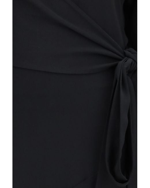 Francesco Murano Black Chemisier Dress Acetate; Silk